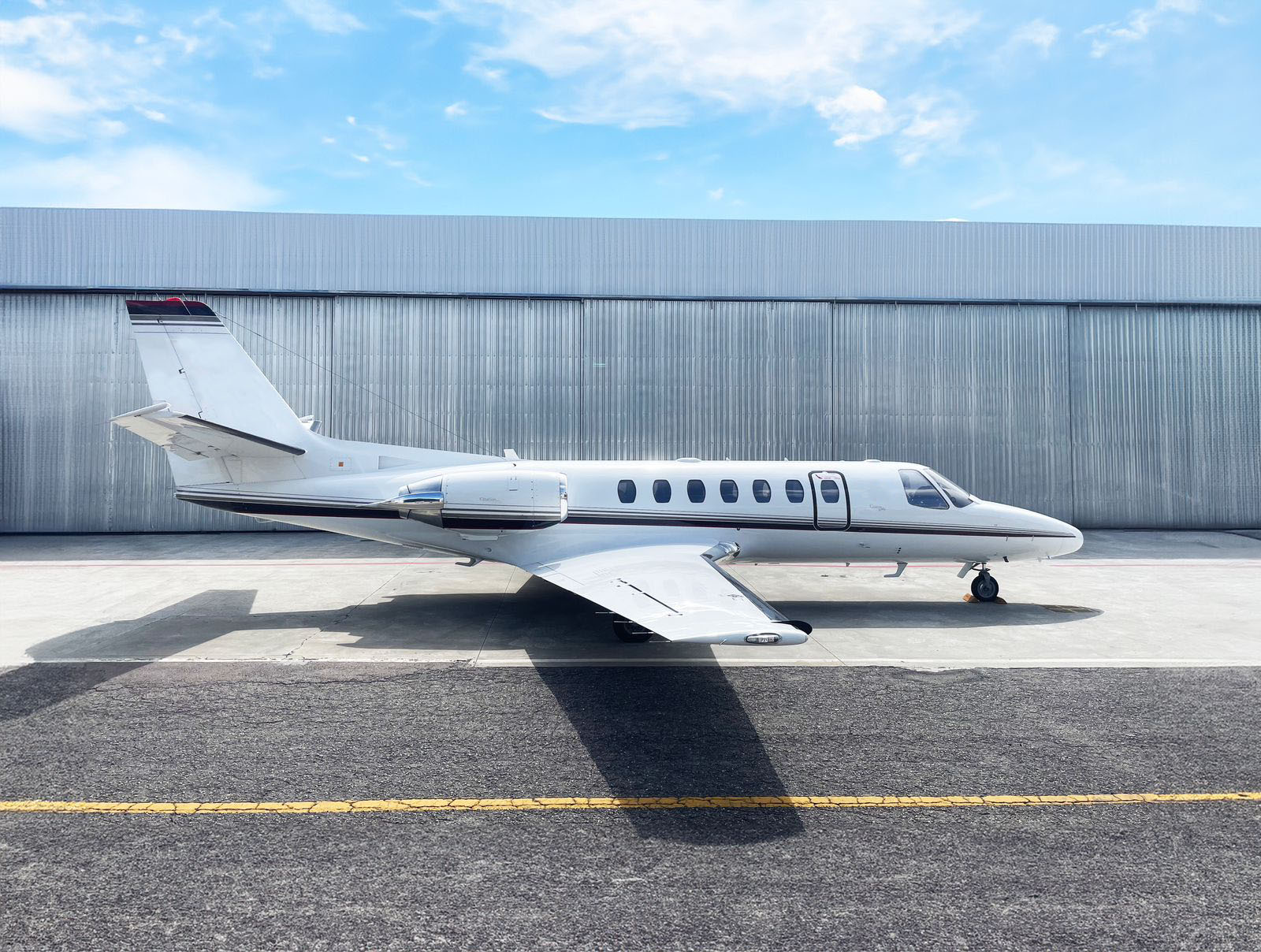 Aeronave preparada para operação aeromédica